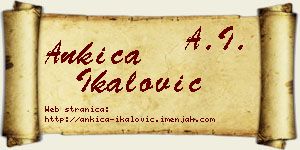 Ankica Ikalović vizit kartica